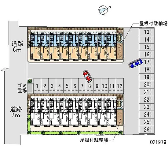 ★手数料０円★福島市南町　月極駐車場（LP）